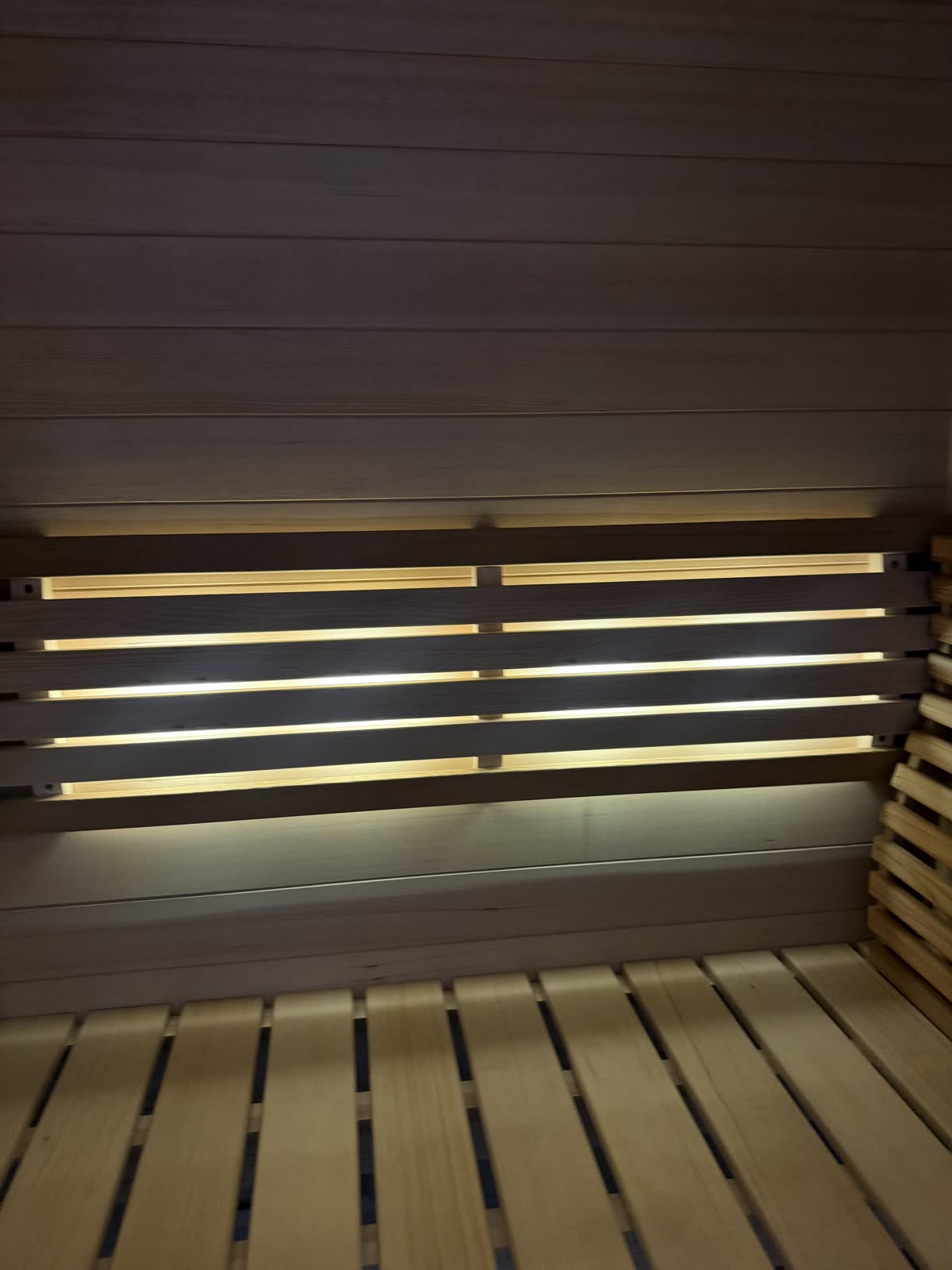 Sauna backrest with integrated LED lighting Orangevale CA